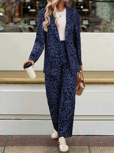 Fay - Elegantes Ensemble mit Leopardendruck