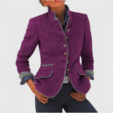 LUCIE™ / ELEGANTE STRUKTURIERTE STRICKJACKE – Violet