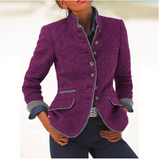 Violeta - federleichte Stehkragenjacke – Lila