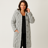 Mia | Stilvoller Damen Strickmantel zeitlos klassisch – Grau