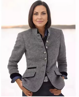 Violeta - federleichte Stehkragenjacke – Grau