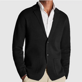 LUKAS | Moderner Strickpullover mit Jacke – Schwarz