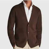 LUKAS | Moderner Strickpullover mit Jacke – Braun