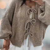 Clara | Moderner Damen-Strickcardigan mit Stil – Khaki