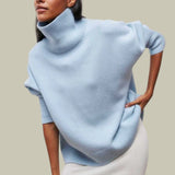 Stefanie | Locker Geschnittener Rollkragenpullover für Damen – Blau