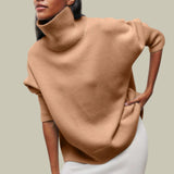 Stefanie | Locker Geschnittener Rollkragenpullover für Damen – Khaki
