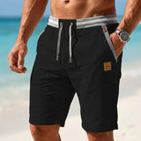 Herren Shorts mit Kordelzug und Taschen – Schwarz