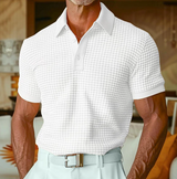 Chatwin - Premium Karo-Poloshirt – Weiß