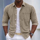 Cromwell - Weichgriff-Langarmhemd – Beige