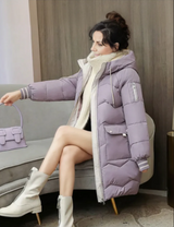 Damen Parka mit warmem Innenfutter – Lila