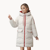 Damen Parka mit warmem Innenfutter – Elfenbein