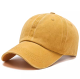 Damen Vintage Cap mit verstellbarem Verschluss – Gelb Stil 1