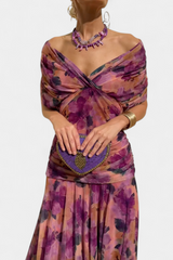 Isabella | Modisches Blumenkleid für Damen – Lila
