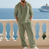 MARRI™ | BEQUEMES 2-TEILIGES HERREN-SET AUS LEINEN – Grün