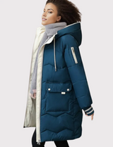 Damen Parka mit warmem Innenfutter – Blau