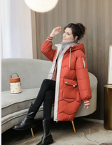Damen Parka mit warmem Innenfutter – Rot
