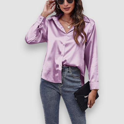 Bella | Seidenhemd mit langen Ärmeln