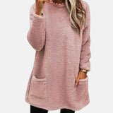 Anna | Damenpullover in eleganter Midilänge für Alltag – Rosa