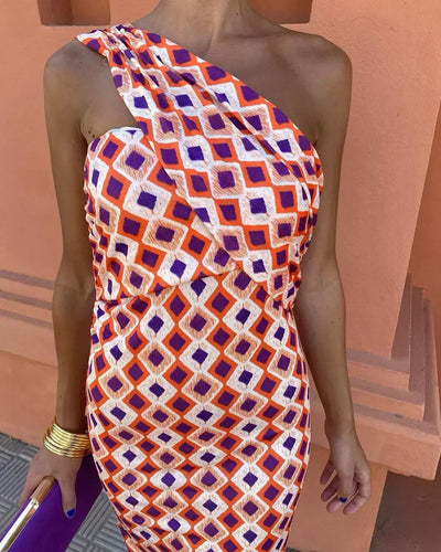 Svetlena – Elegantes Maxi Kleid Mit Einer Schulter