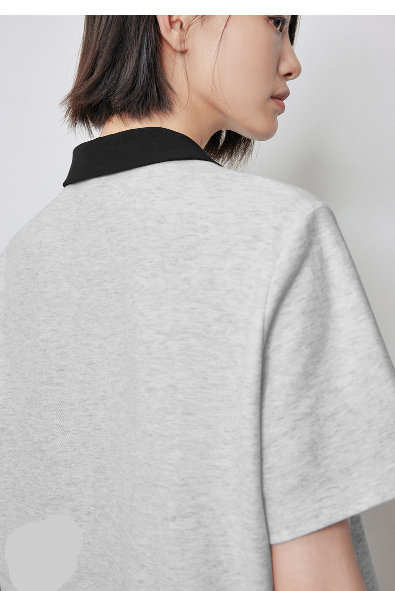 Traudel® | Elegantes Kurzarmshirt mit Kontrastkragen