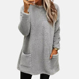 Anna | Damenpullover in eleganter Midilänge für Alltag – Hellgrau