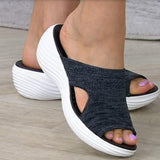 Orthopädische Damensandalen mit verstellbarer Schnalle – Schwarz