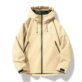 Norbert | Herren Wasserdichte Kapuzen Winddichte Shell Jacke – Gelb