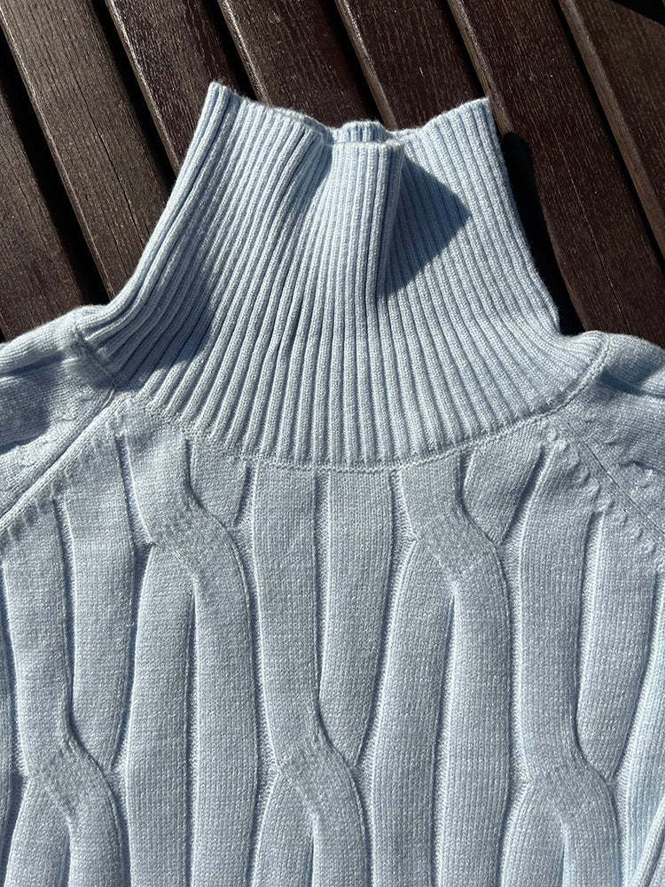 Daniela® | Eleganter Zopfmuster-Rollkragenpullover