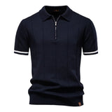 GERD™ | HERREN-POLOSHIRT MIT REIẞVERSCHLUSS – Dunkelblau