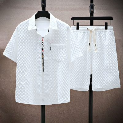 Herren Modisch Stylisch Poloshirt und Shorts Set | 2-teilig