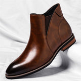 Christian | Stilvolle Echtlederstiefel aus Italienischem Premium-Leder – Cognacbraun