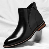 Christian | Stilvolle Echtlederstiefel aus Italienischem Premium-Leder – Obsidianschwarz