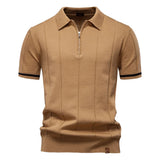 GERD™ | HERREN-POLOSHIRT MIT REIẞVERSCHLUSS – Braun