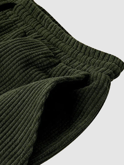 Set aus Hemd und Shorts | Cord | Kurzarm | Zweiteiler | Herren-Set aus Cord