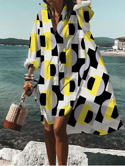 Calogera - Elegantes Locker Sitzendes Hemdkleid