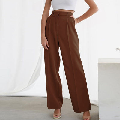 Elegante High-Waist-Hose Mit Weitem Bein Für Damen |  Perfekt für lässige Tage