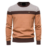 ALBERTO | HERRENPULLOVER MIT RUNDHALSAUSSCHNITT – Braun