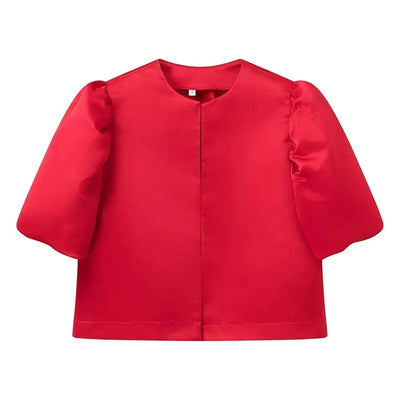 Mona - Elegantes Damenhemd mit kurzen Puffärmeln