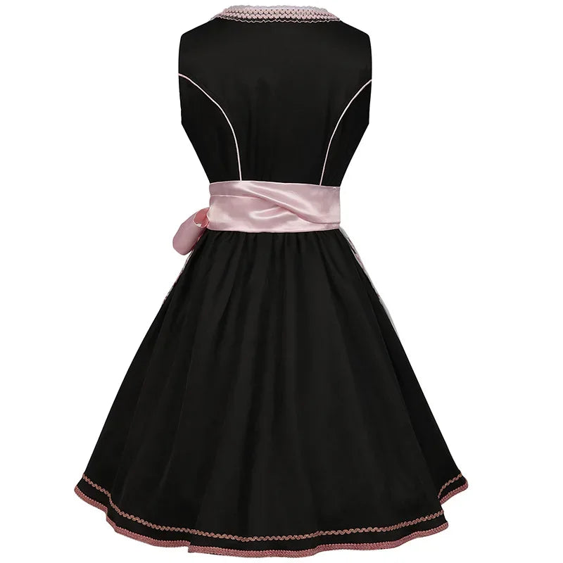 Damen Elegante Rosa Oktoberfest Dirndl Kleid