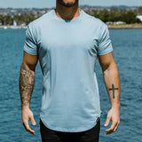 Shirt Herren | Slim Fit Kurzarm & Zeitlos Casual – Blau