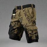 Shorts Herren | Viking Print & Street Style – Dunkelbraun