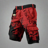 Shorts Herren | Viking Print & Street Style – Dunkelrot