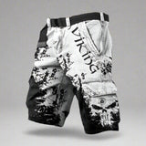 Shorts Herren | Viking Print & Street Style – Weiß
