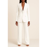 Sigrid | Damen Stilvoller Blazer Hosenanzug – Weiß