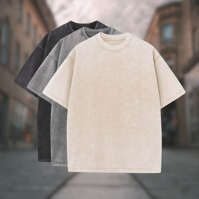 Simon – Locker geschnittenes T-Shirt im Used-Look (3er-Pack)