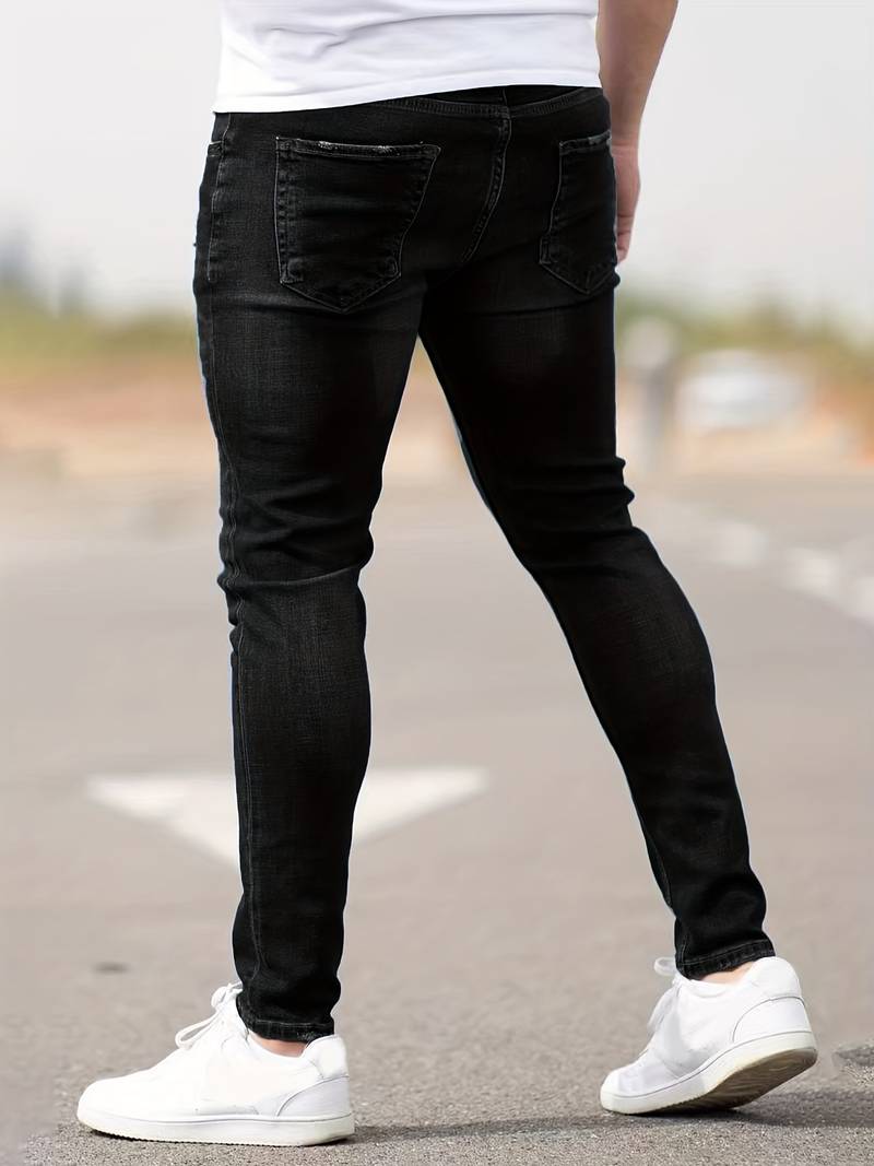 Skinny Jeans – Blau – Schmaler Schnitt – Zerrissene Jeans – Herrenjeans