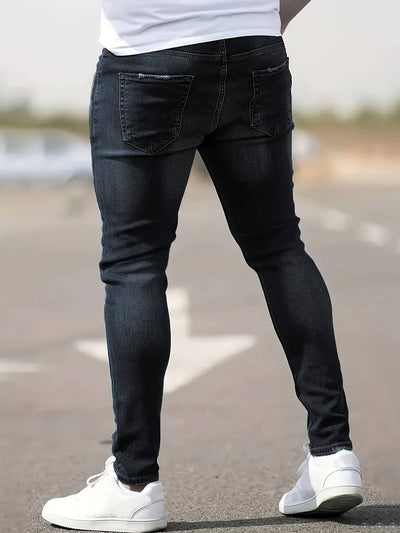 Skinny Jeans – Blau – Schmaler Schnitt – Zerrissene Jeans – Herrenjeans