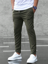 Slim Fit Hose Herren | Tunnelzug & Entspannter Sitz – Dunkelgrün