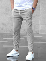 Slim Fit Hose Herren | Tunnelzug & Entspannter Sitz – Grau
