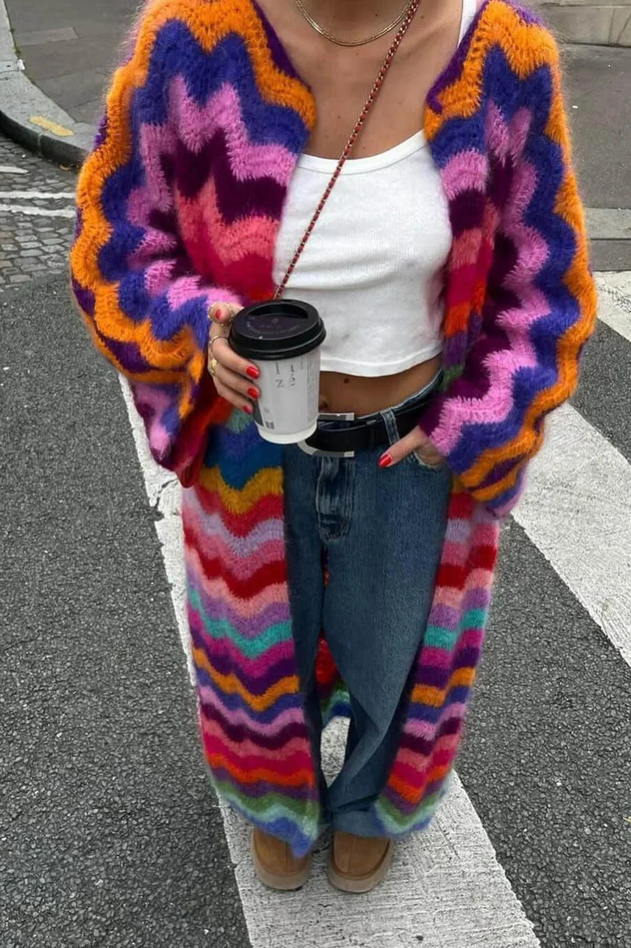 Angelita Wave Mohair Strickjacke